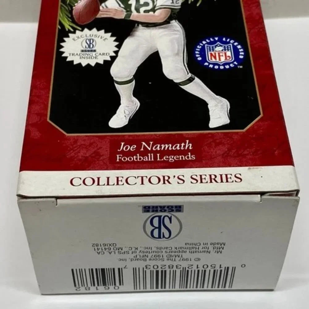 Vintage Joe Namath New York Jets Hallmark Ornament Football‎ Legends X-Mas 1997